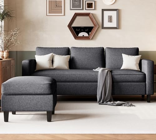 Dark Beige 3-Seat L Shaped Sectional Sofa with Chaise E19005