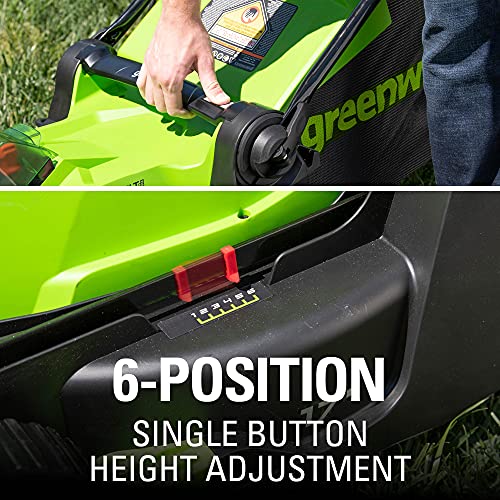 40V 17" Cordless Push Lawn Mower with 4.0Ah Battery and Charger B10733