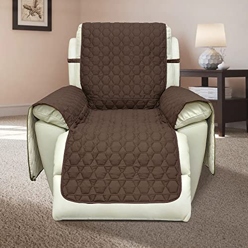 Beige 30 Inch Waterproof Recliner Chair Cover N234