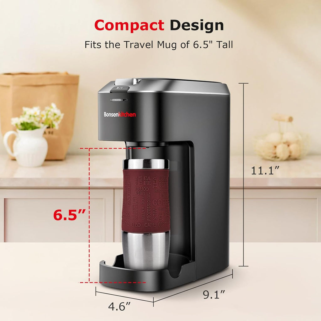 Single Serve Coffee Maker for K Cup Capsule, 6 to 12oz Brew Sizes L89961