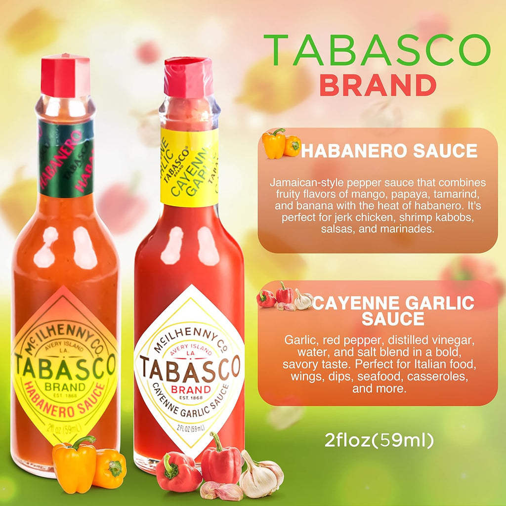 Tabasco Hot Sauce Scorpion Variety Pack 2 oz Bottles H937