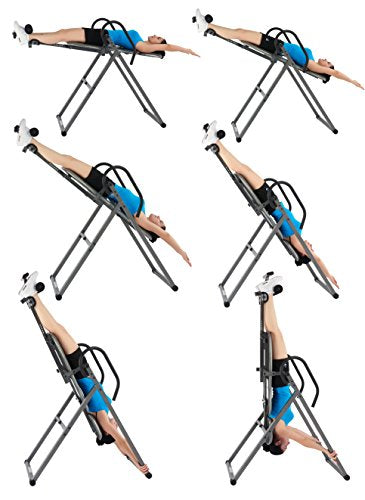 Black/Blue/Gray Inversion Table with Heat and Massage X424136