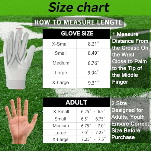 White Football Gloves Y289