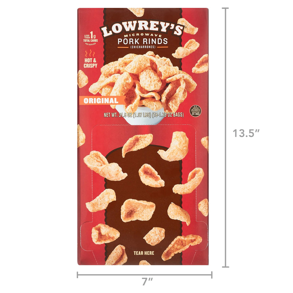 Bacon Curls Microwave Pork Rinds, Original, 1.75 Ounce (Pack of 18) P3161