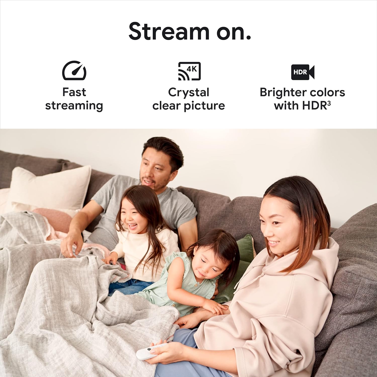 Chromecast with Google TV 4K Streaming Stick Snow Y365