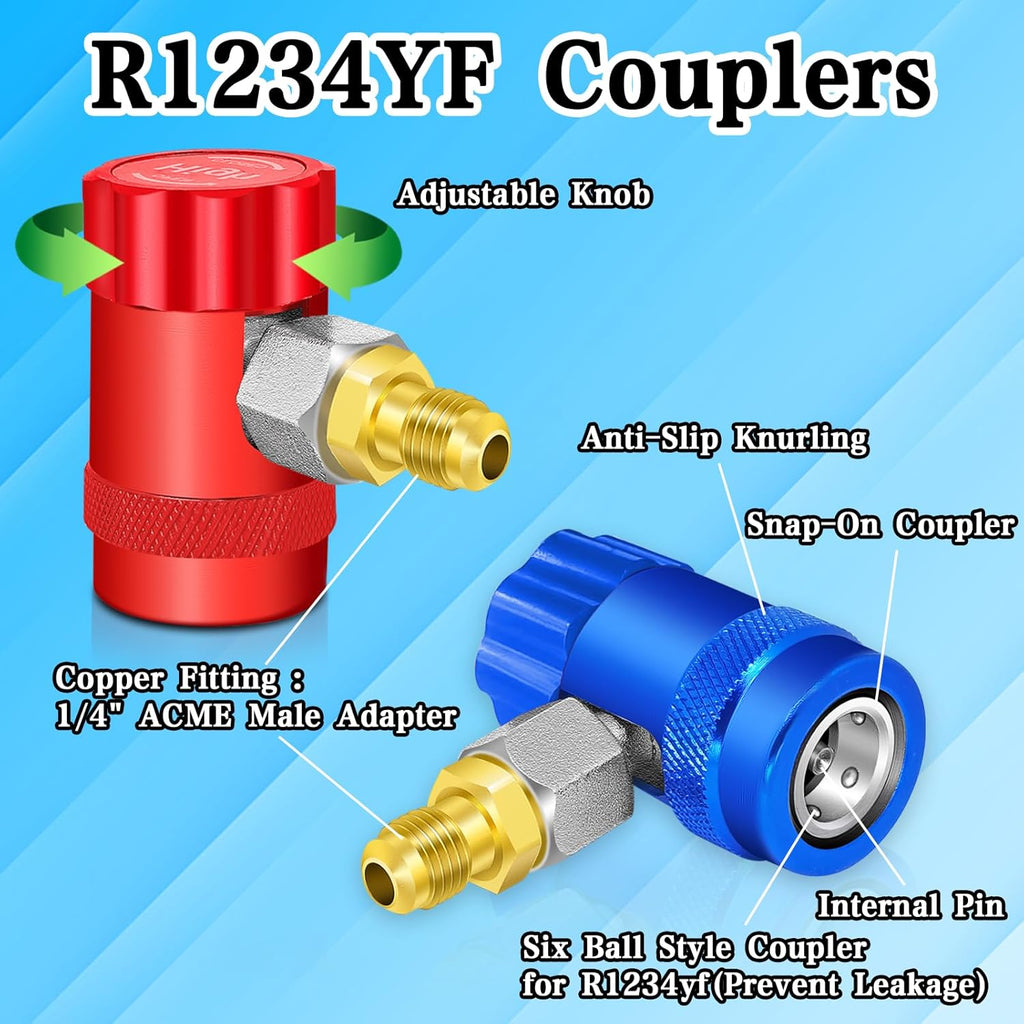 R1234yf Adapter Kit with Self-Sealing Can Taps G402572