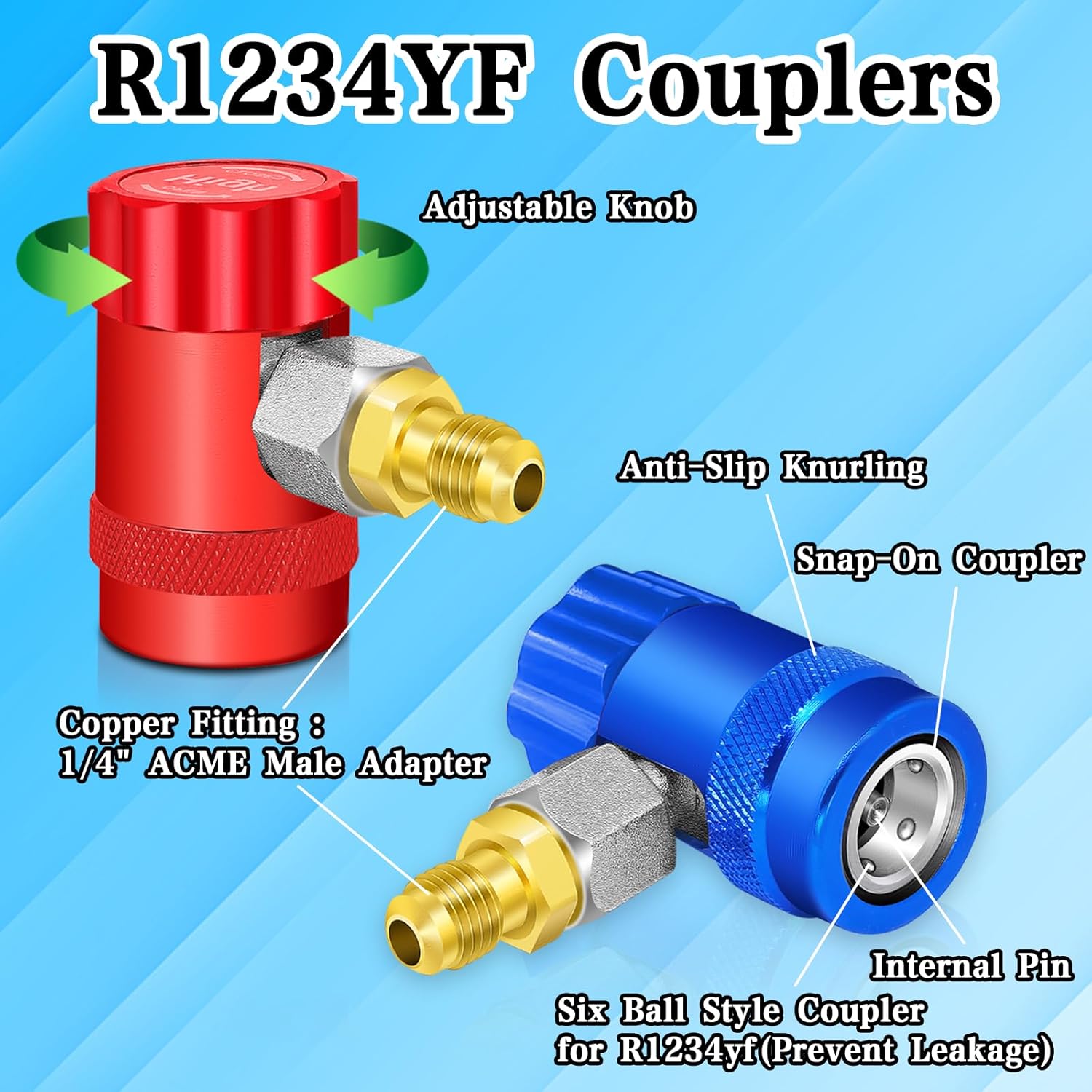 R1234yf Adapter Kit with Self-Sealing Can Taps G402572
