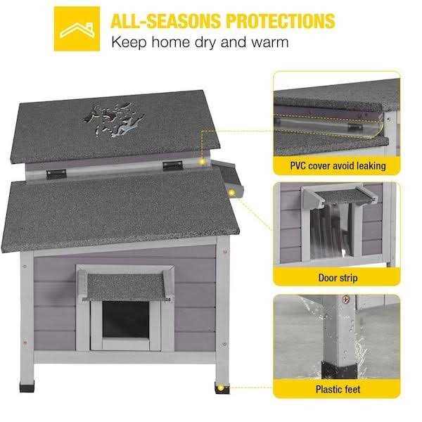 2-Room Outdoor Cat House C86791