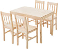 Pine Wood Dining Table Set with 4 Chairs L822018