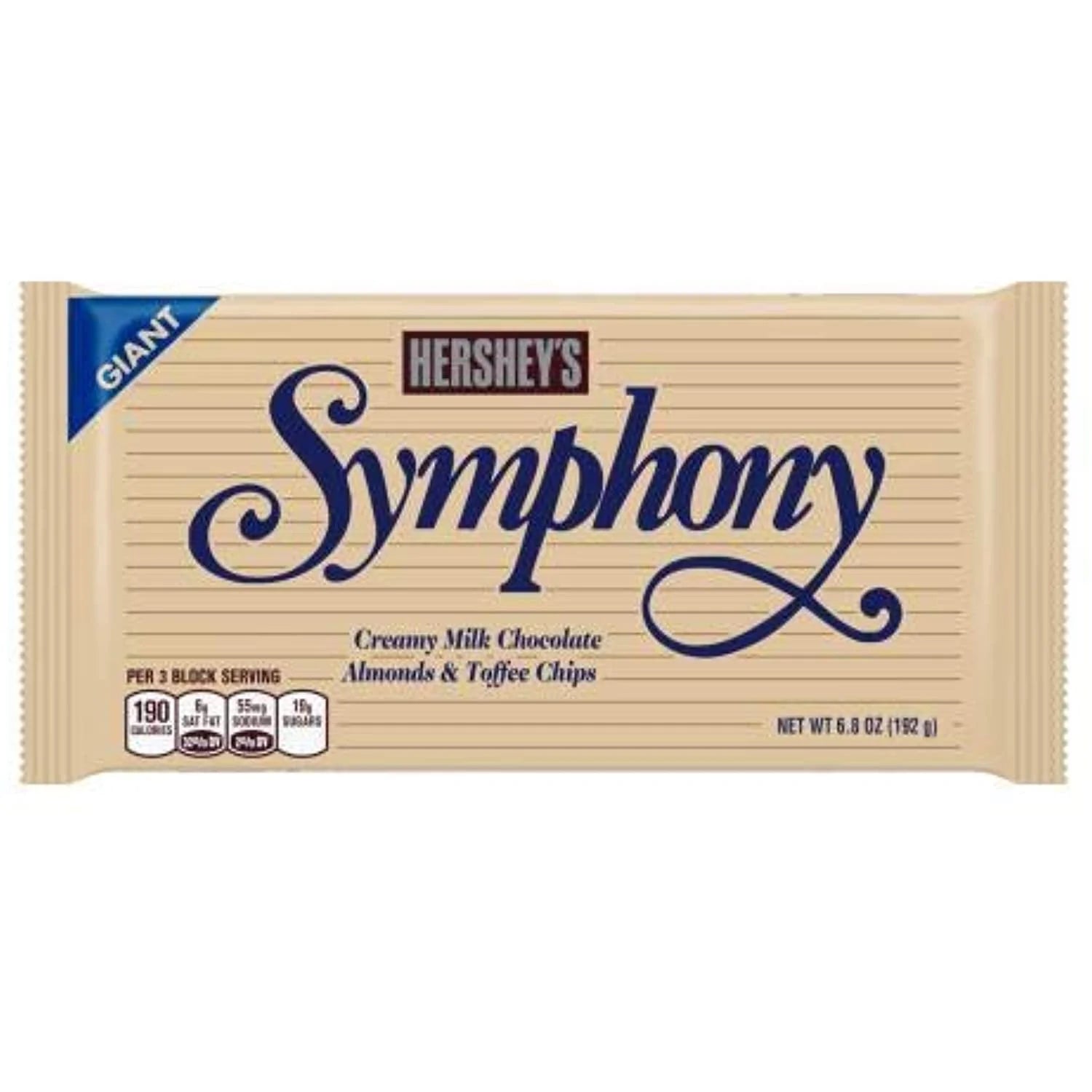 6.8-Ounce Milk Chocolate Bars with Almonds and Toffee Chips (Pack of 6) N63198