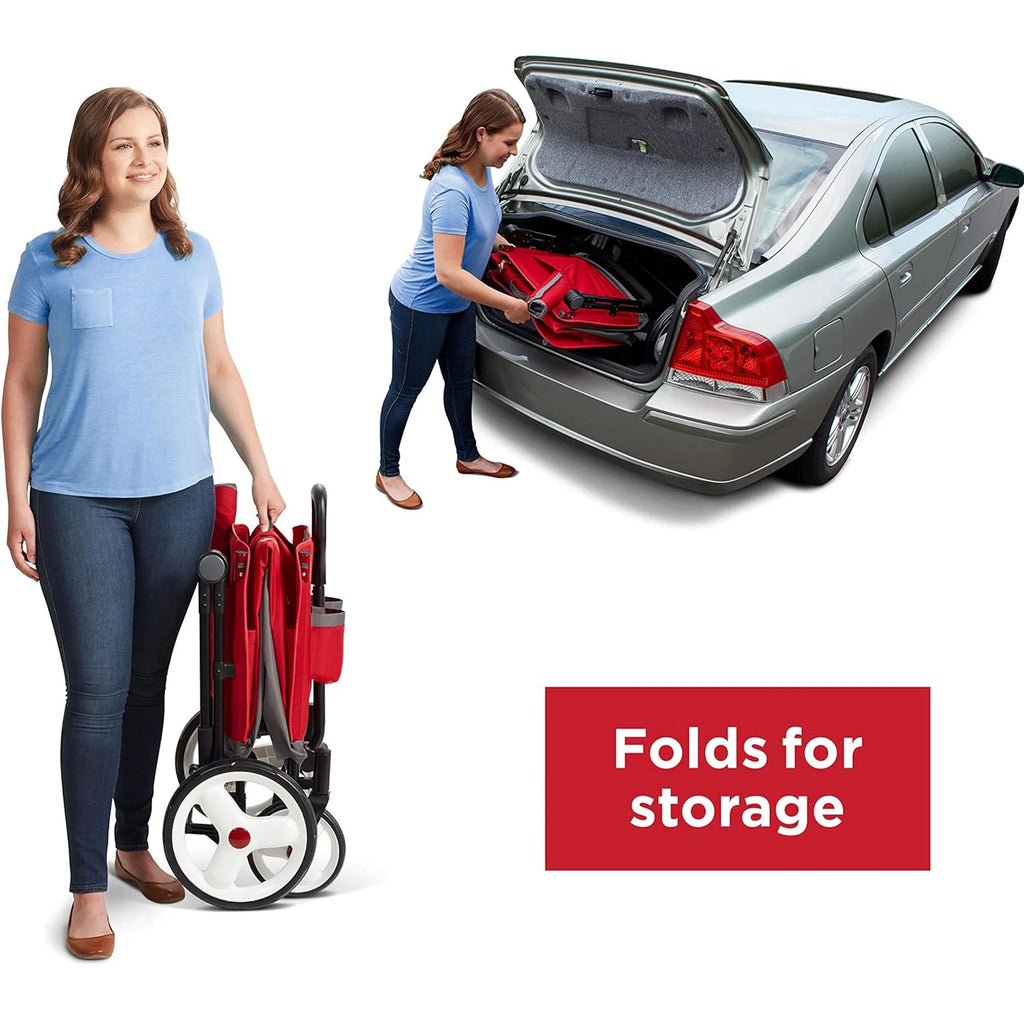 Red/Black Convertible Stroll N Wagon with Pull & Push Handle J212790