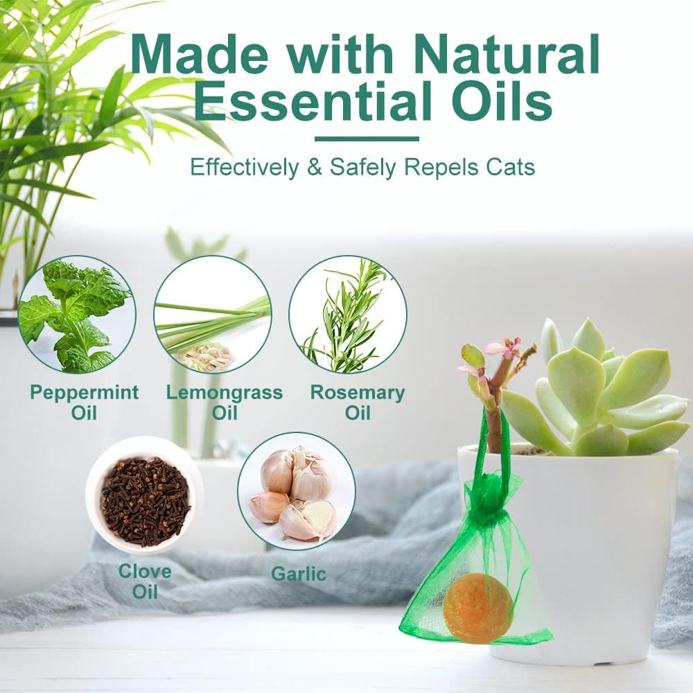 10 Pack Natural Peppermint Oil Cat Deterrent U6715