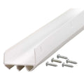 White U-Shaped Door Bottom With Vinyl Fins P17108