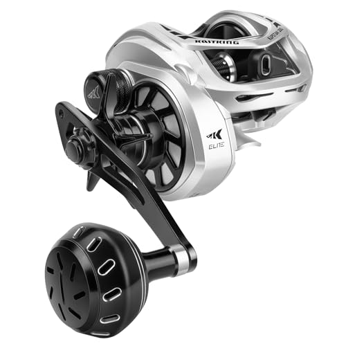 Low Profile Baitcasting Fishing Reel, Graphite Frame, 35 lbs. Drag E65358