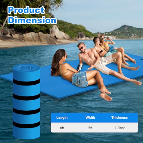 9 Ft x 6 Ft Foam Floating Water Mat H5423