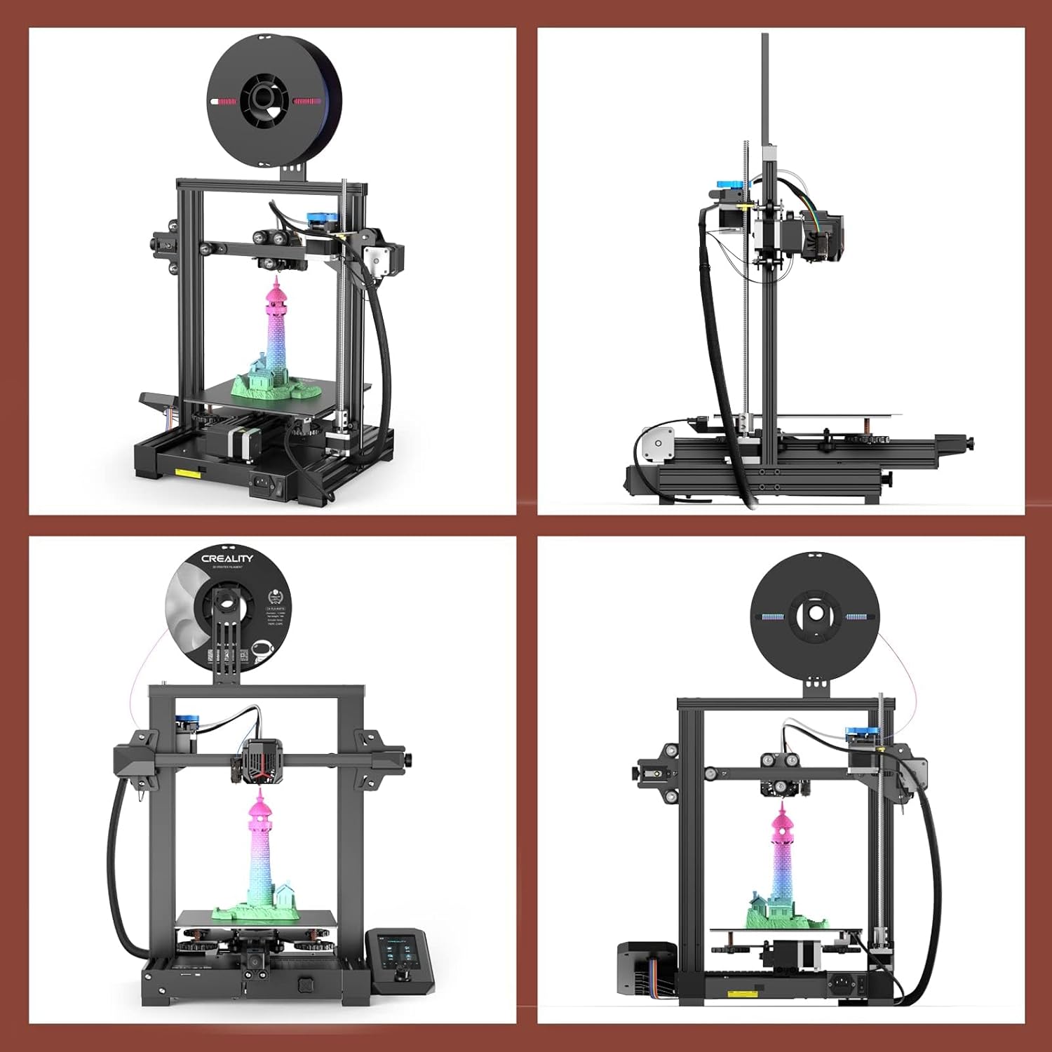 3D Printer with Auto-Leveling CR-Touch Silent Motherboard Stainless Platform Full-Metal Extruder 220x220x250mm C8844