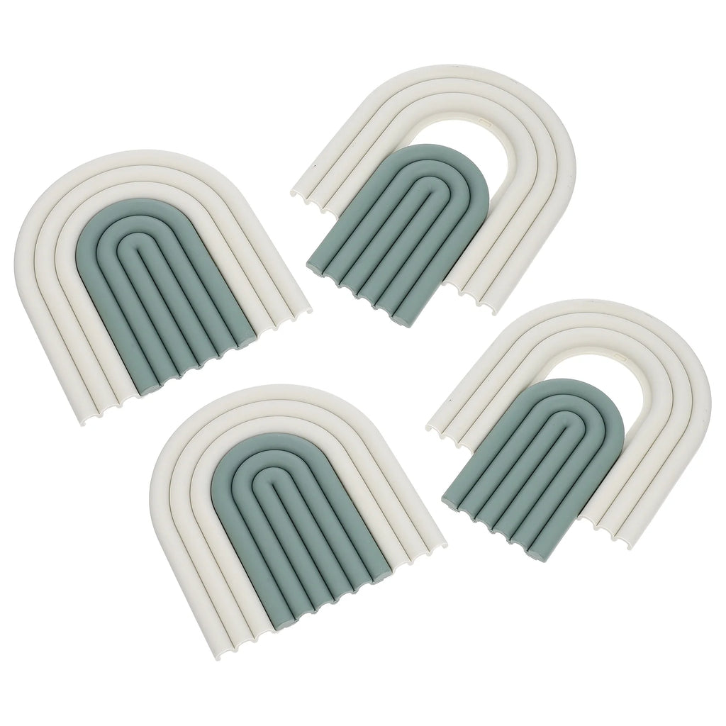 4 Pcs Anti-slip Kitchen Pot Pads Green Z876