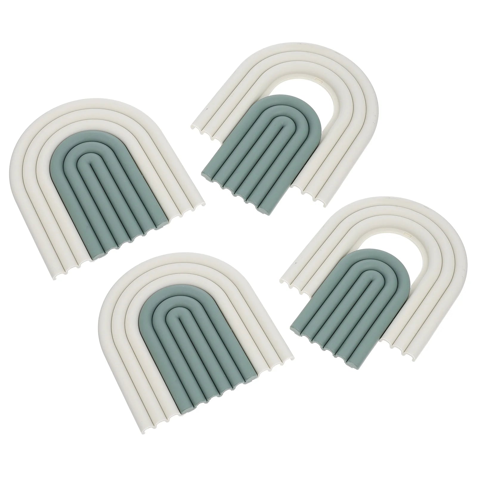 4 Pcs Anti-slip Kitchen Pot Pads Green Z876