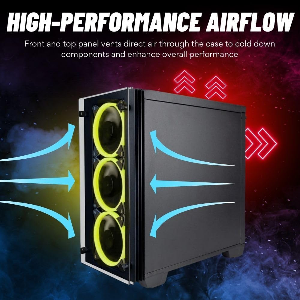 RTX 4060 Intel 20 Core i7-14700KF 32GB DDR5 RAM 512GB NVMe SSD 2TB HDD Windows 11 Liquid Cooled Gaming Desktop D475710
