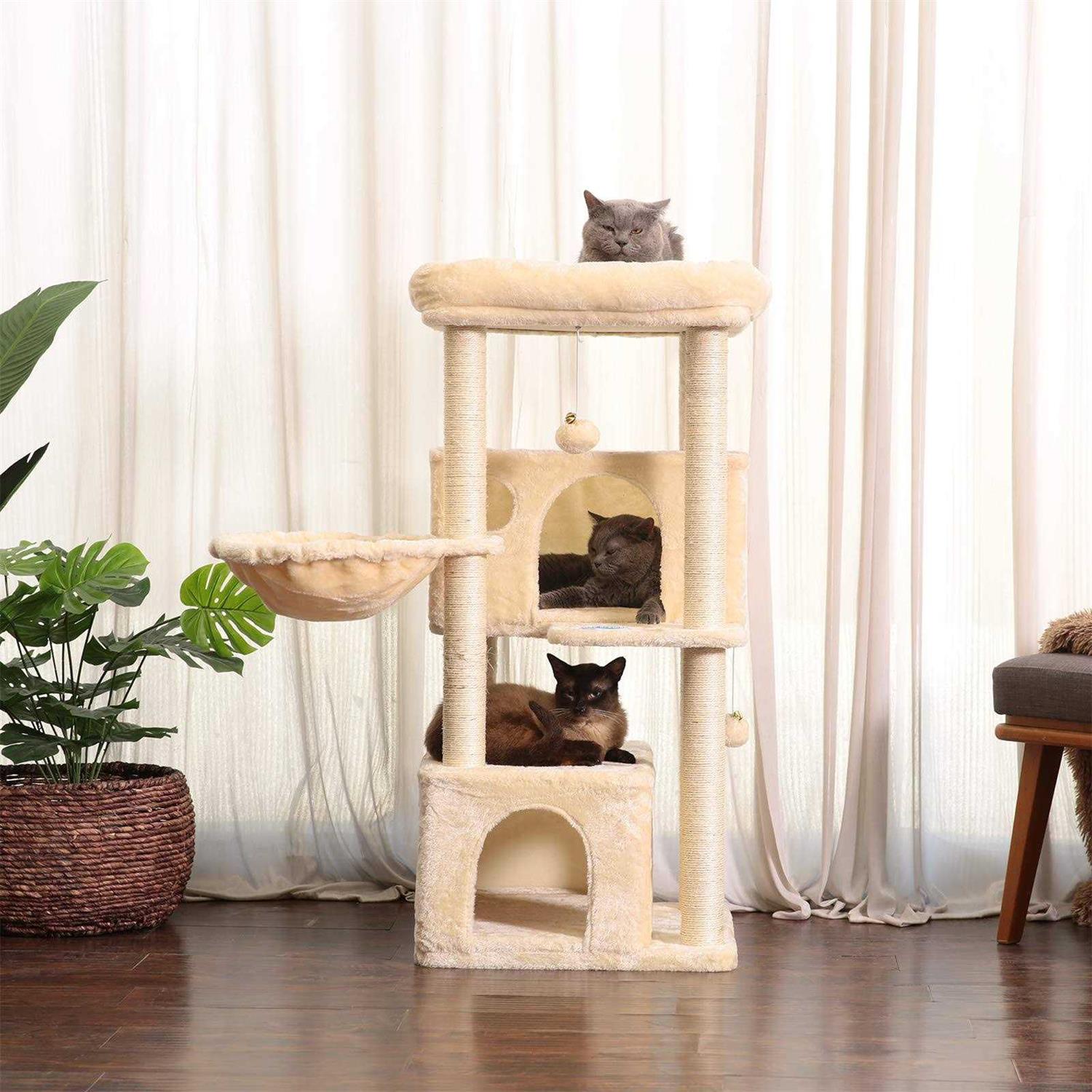 Cat Tree with Sisal-Covered Scratching Posts E794