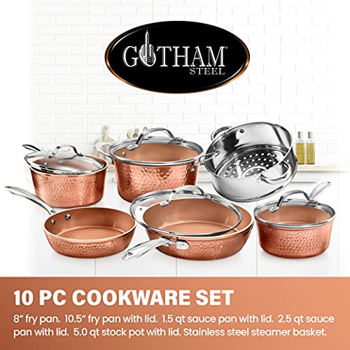 Hammered Pots, Pans and Frying Pan Set G812608