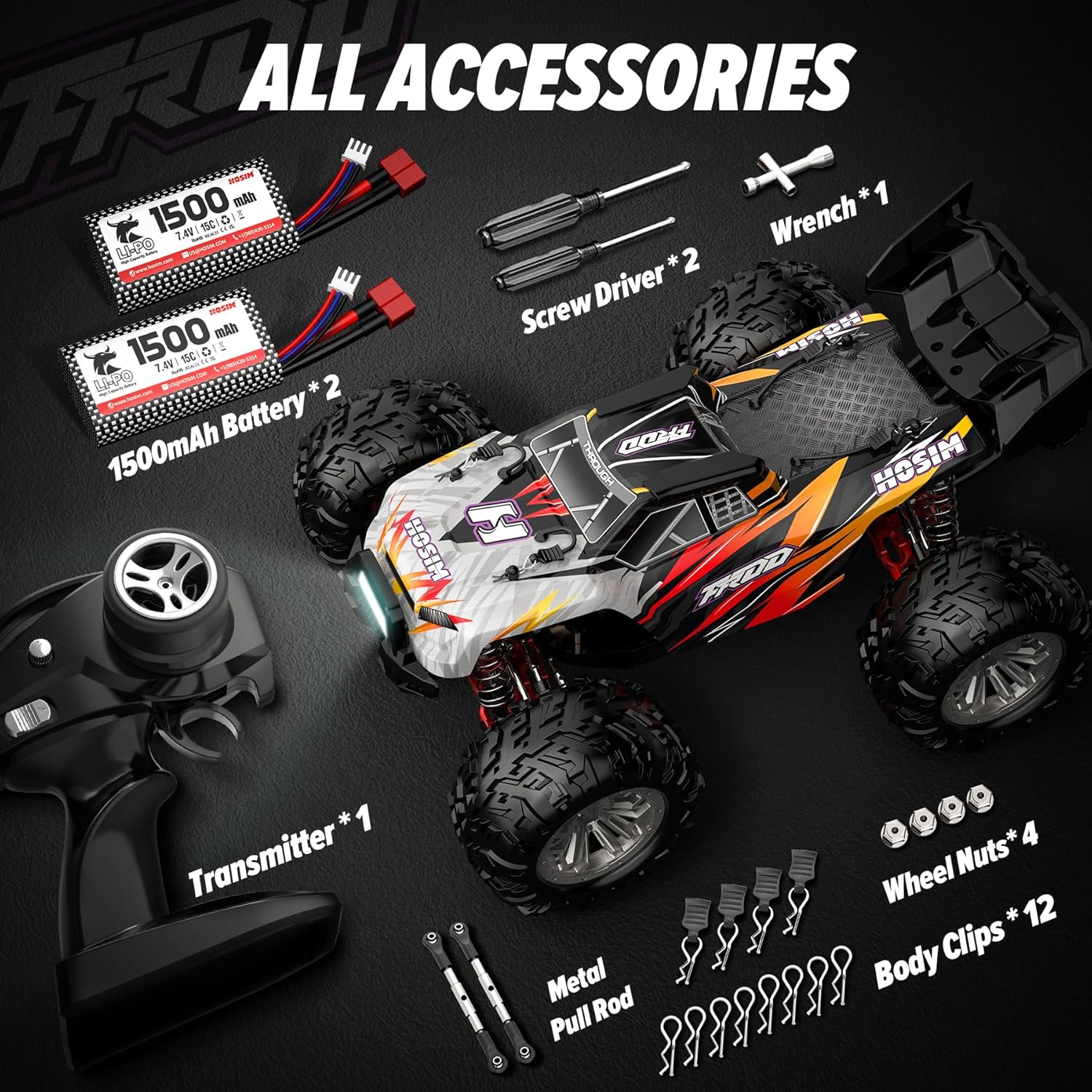 1:10 Scale 48+ KMH Remote Control Car & 1:14 Fast 52+ KMH High Speed RC Truck Z486