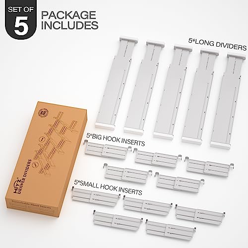 Gray Adjustable Drawer Dividers with Inserts Z6170