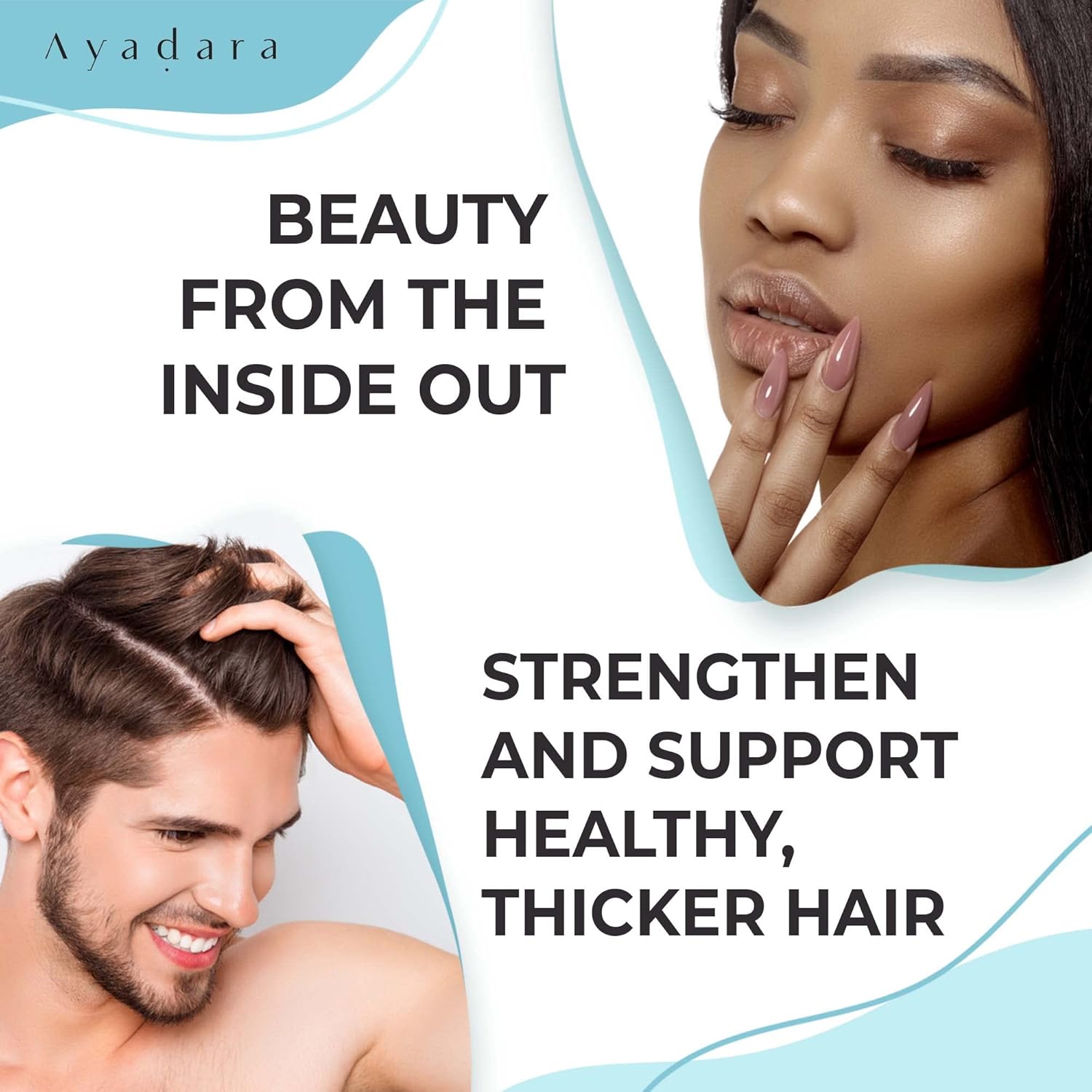 Hair Skin and Nails Vitamins 60 Capsules with Biotin L6242