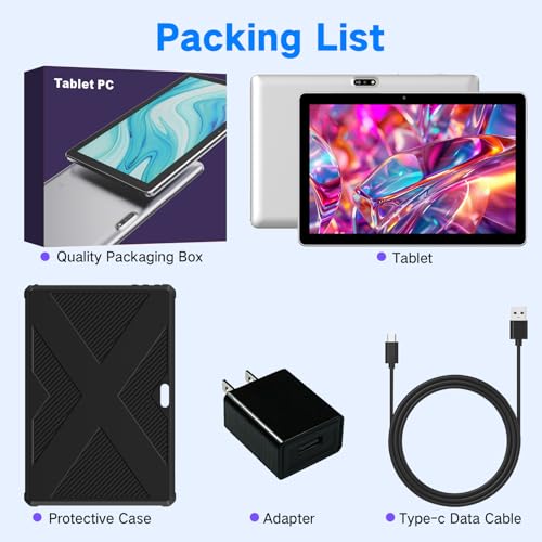 10.1 inch 4G LTE Tablet with SIM Card Slot, 64GB Storage F44181