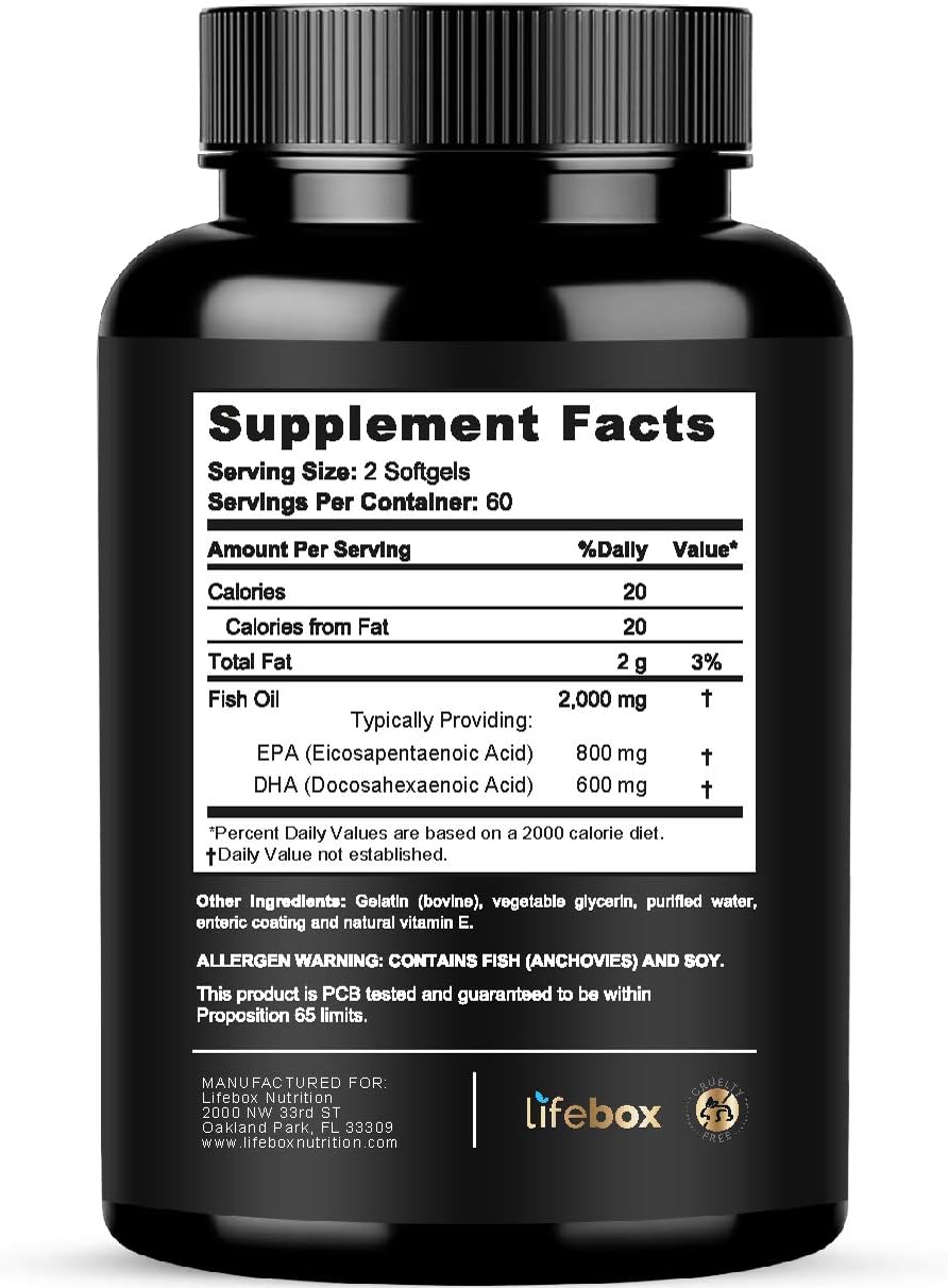 Omega 3 Fish Oil 2000mg 120 Softgels P84479