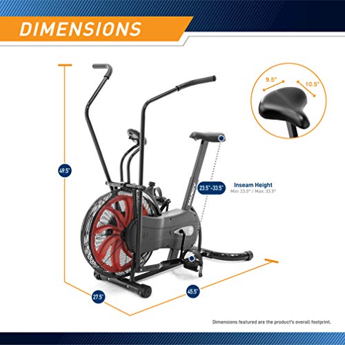 Air-Resistance Exercise Fan Bike With Dual Action Handlebars N57105