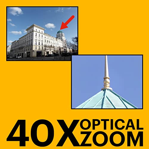 20MP Digital Camera 40X Optical Zoom 24mm Wide Angle Lens Optical Image Stabilization 1080P Full HD Video 3" LCD White W65566