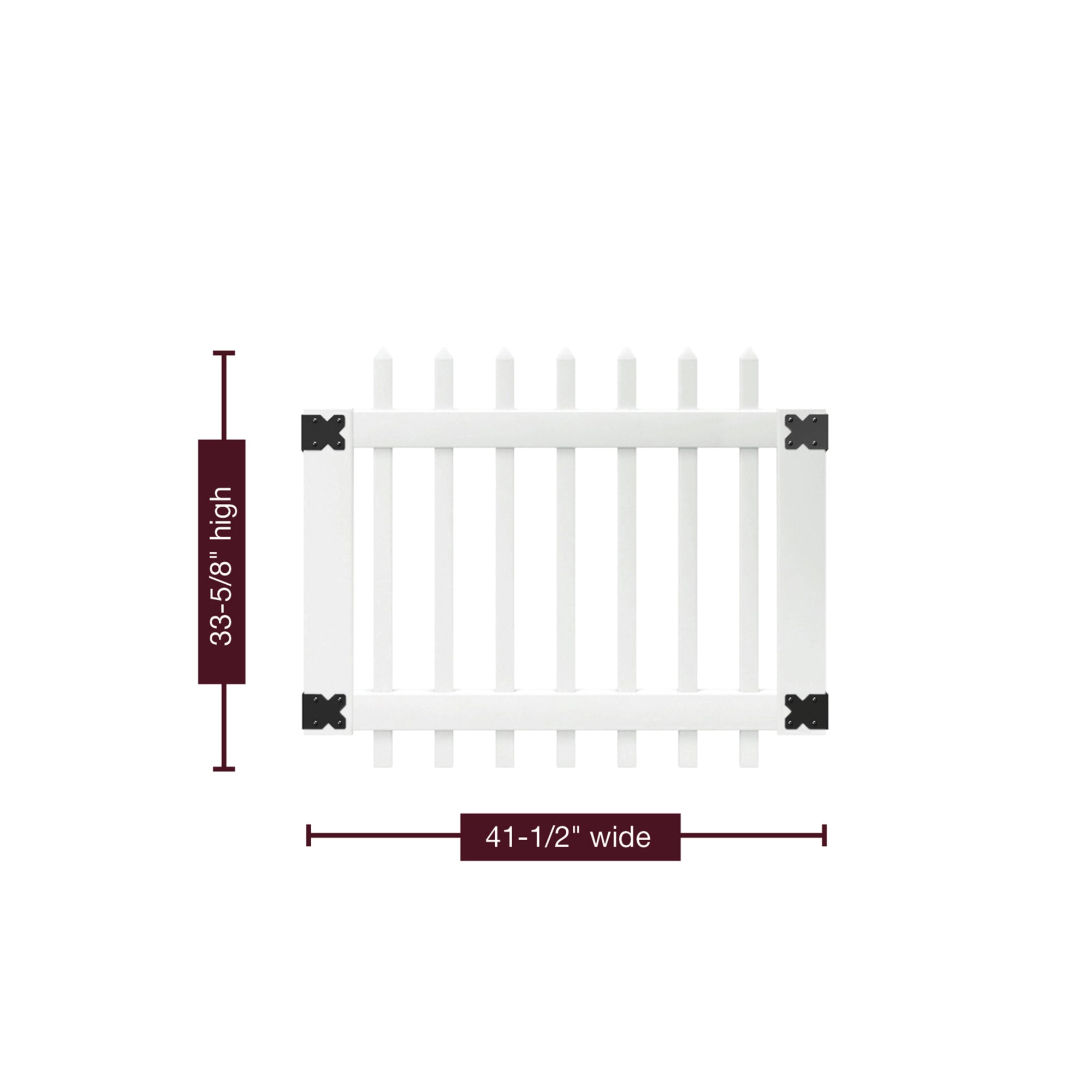 White Vinyl Picket Fence Gate O7937