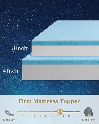 Firm 3 Inch Memory Foam Mattress Topper Full Size M781