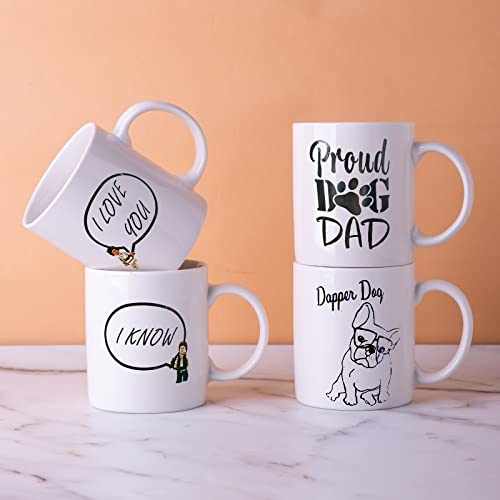 12 OZ White Ceramic Sublimation Mugs Set of 4 E5019