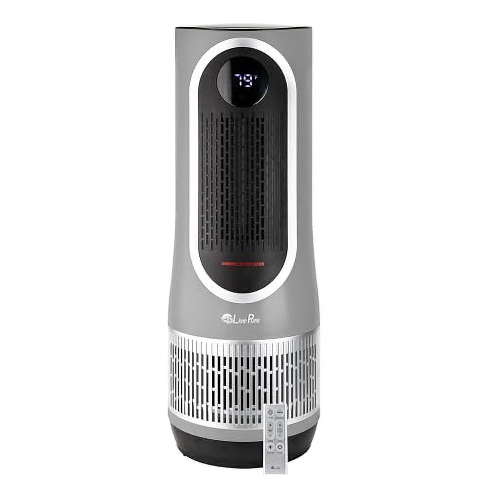 Gray 2 in 1 Air Purifier & Heater with HEPA Filtration C140324