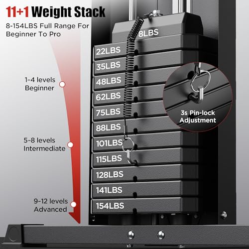 154LBS Weight Stack Multi Home Gym Station V55314