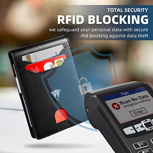 Slim RFID Blocking Front Pocket Bifold Wallets with Money Clip C703