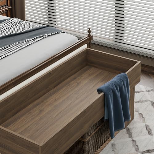 Walnut Wooden Pet Bed with 2 Cushions and Led Light C720088