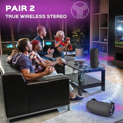 60W Stereo Wireless Speaker with Deep Bass, 20H Playtime, Waterproof E240281