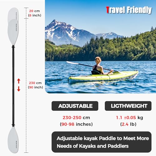 Adjustable Kayak Paddles with Alloy Shaft and PP Blade T7807