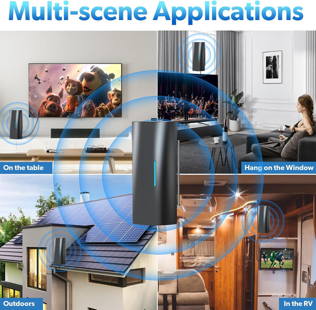 Antenna for Smart TV with Adjustable Amplifier and 36ft Coax Cable B161