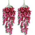 Fuchsia Artificial Silk Hanging Flowers Pack of 2 B35030