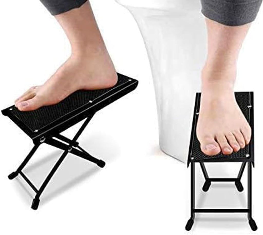 Black 5-9 Inches Height-Adjustable Folding Squatting Stool H144