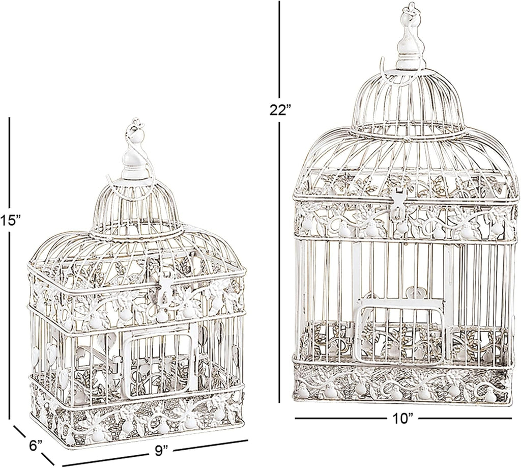 White Metal Birdcage B69511