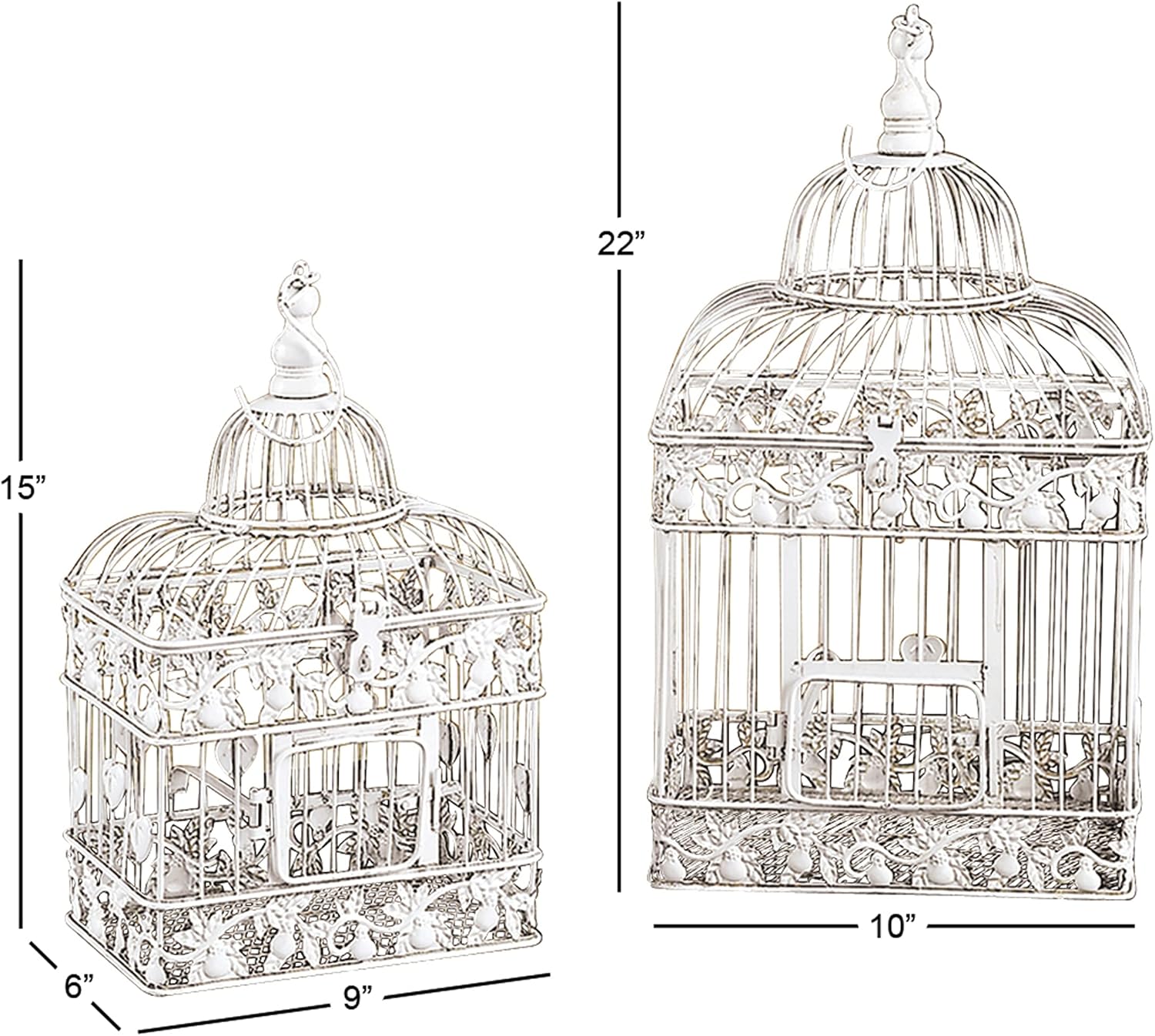 White Metal Birdcage B69511