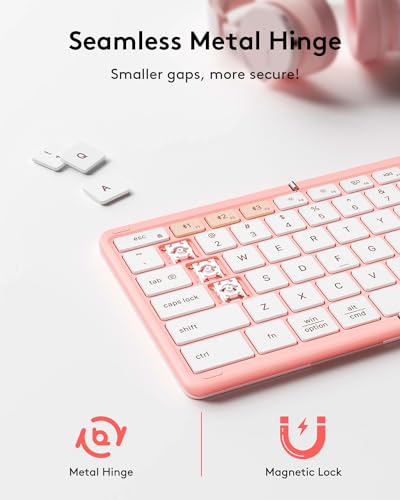 Foldable Bluetooth Keyboard with Touchpad, Black E70384