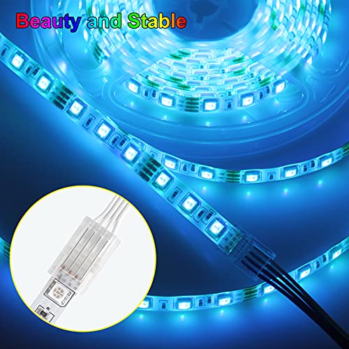 4 Pin 10mm LED Strip Connector Kit 32.8ft 5 Pcs W646689