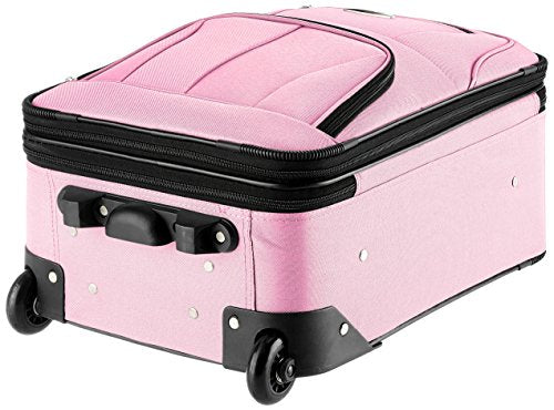 Pink Expandable 2-Piece Softside Upright Luggage Set E63528