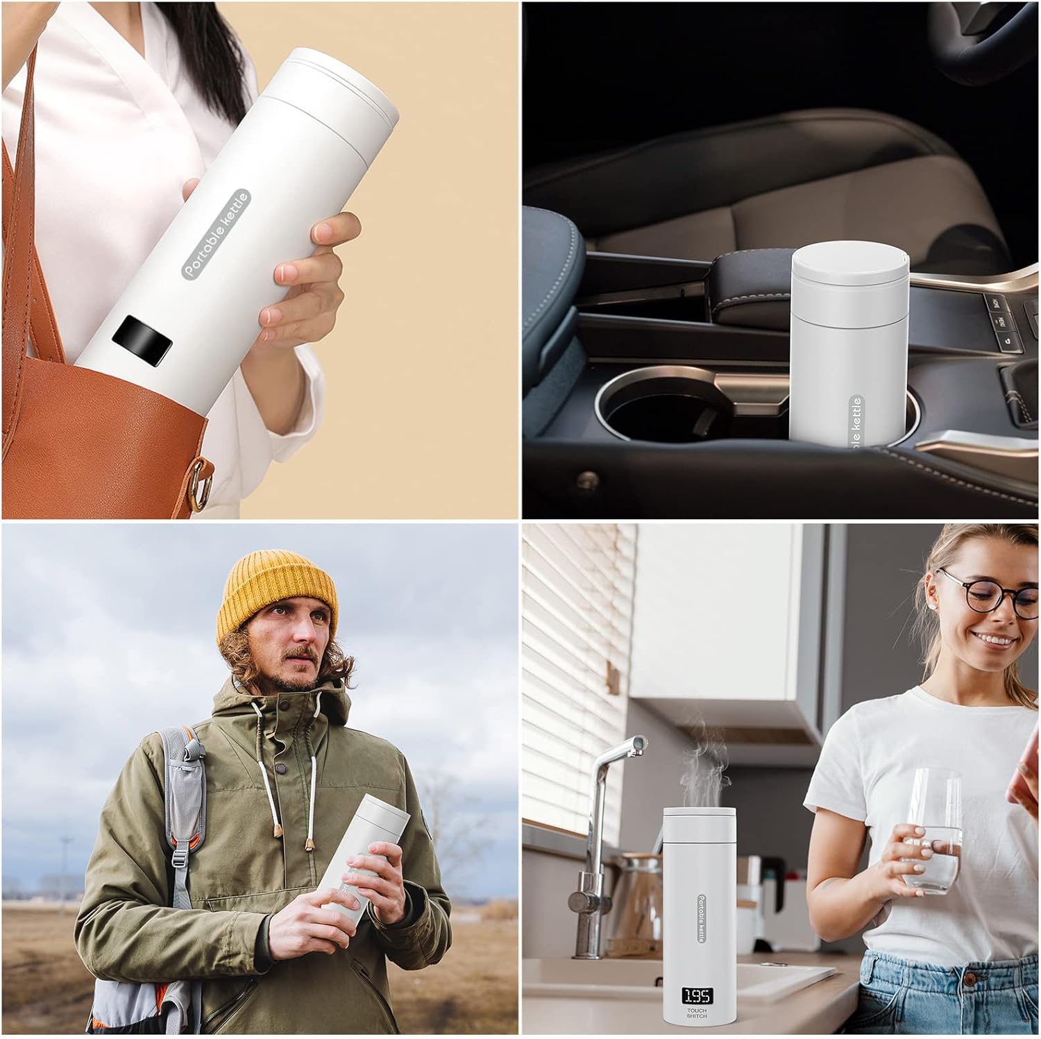 380ml Portable Electric Tea Kettle with Auto Shut-Off P330